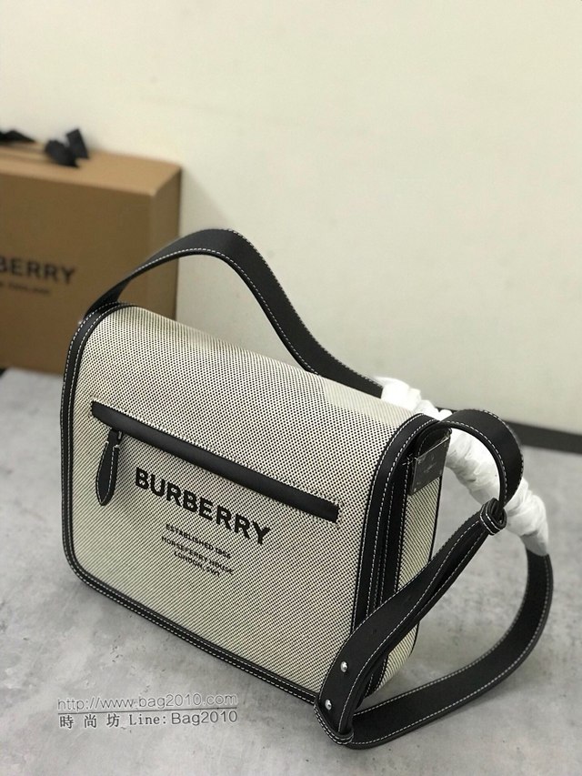 Burberry專櫃新款包包 巴寶莉印花錦質帆布信使包 Burberry男士單肩包  db1229